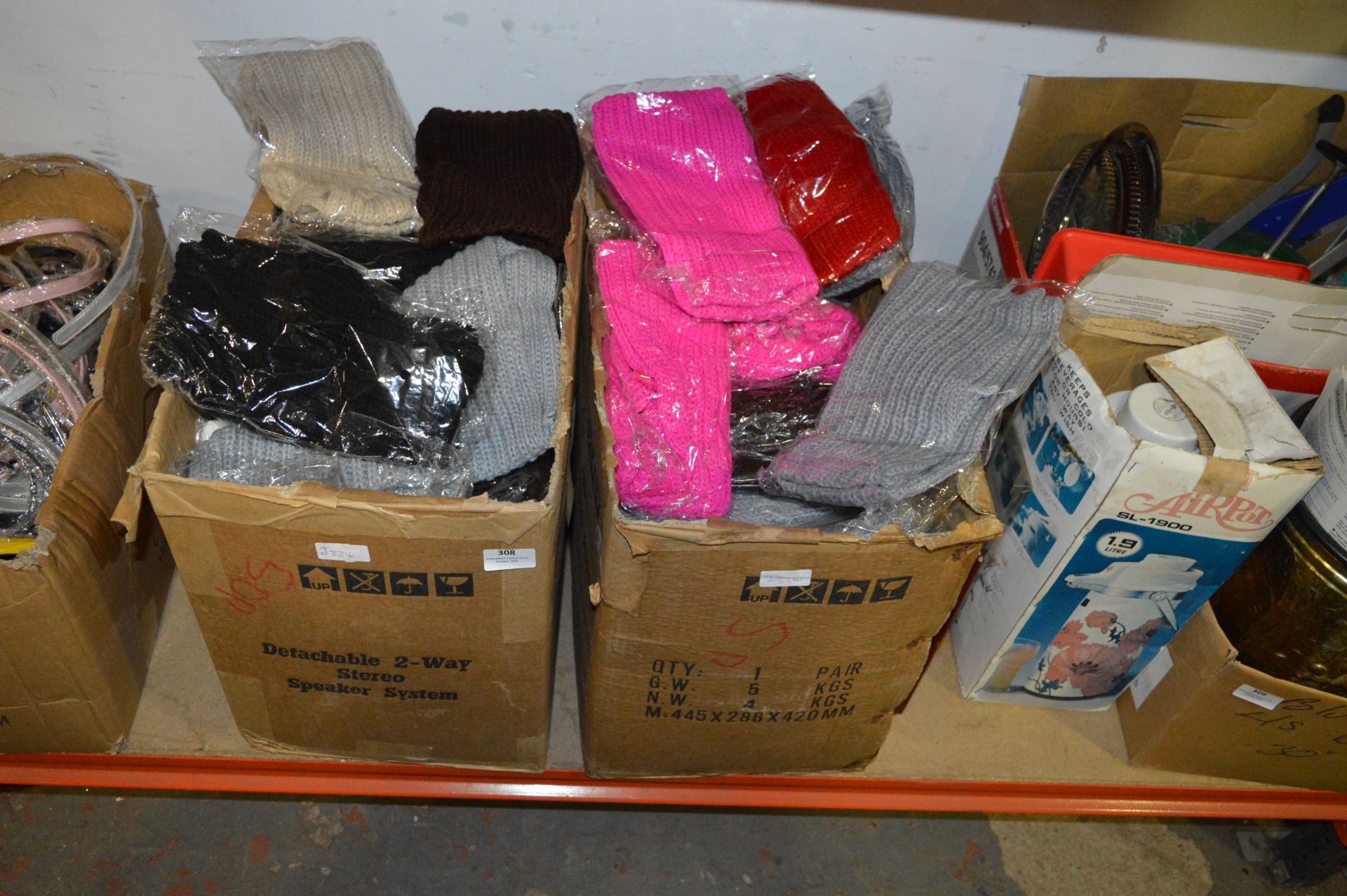 Two Boxes of Wool Hoods (Assorted Colours)