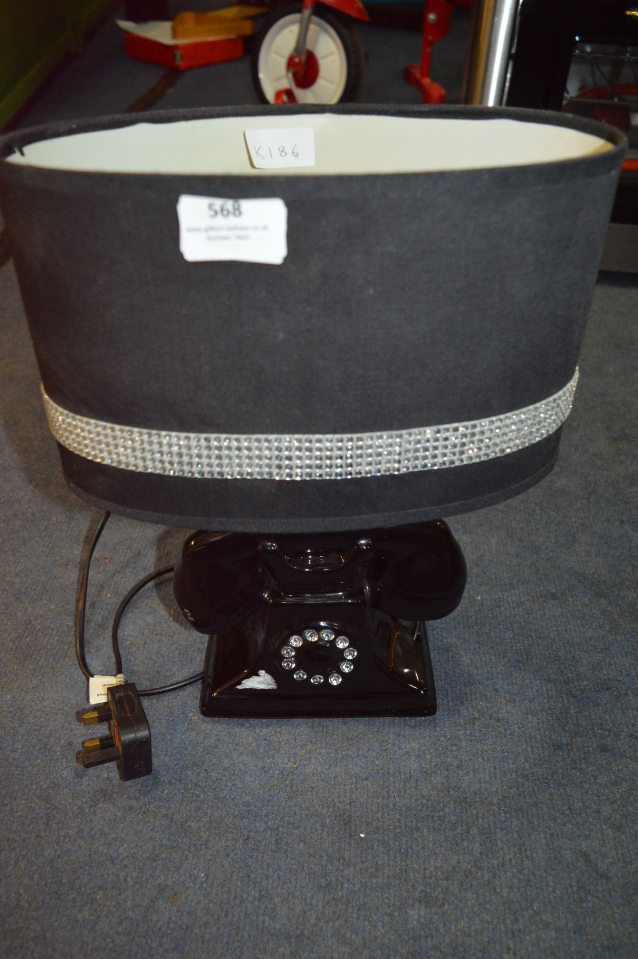 Decorative Table Lamp in the Form of a Telephone