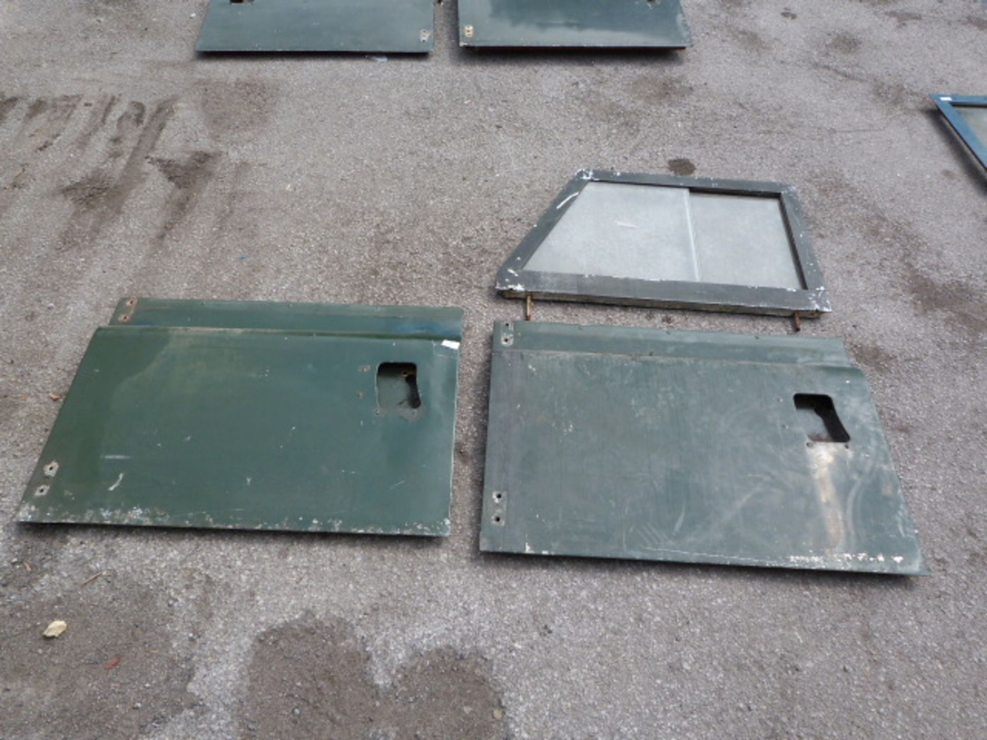 Pair of Early Land Rover Doors with one Window Unit