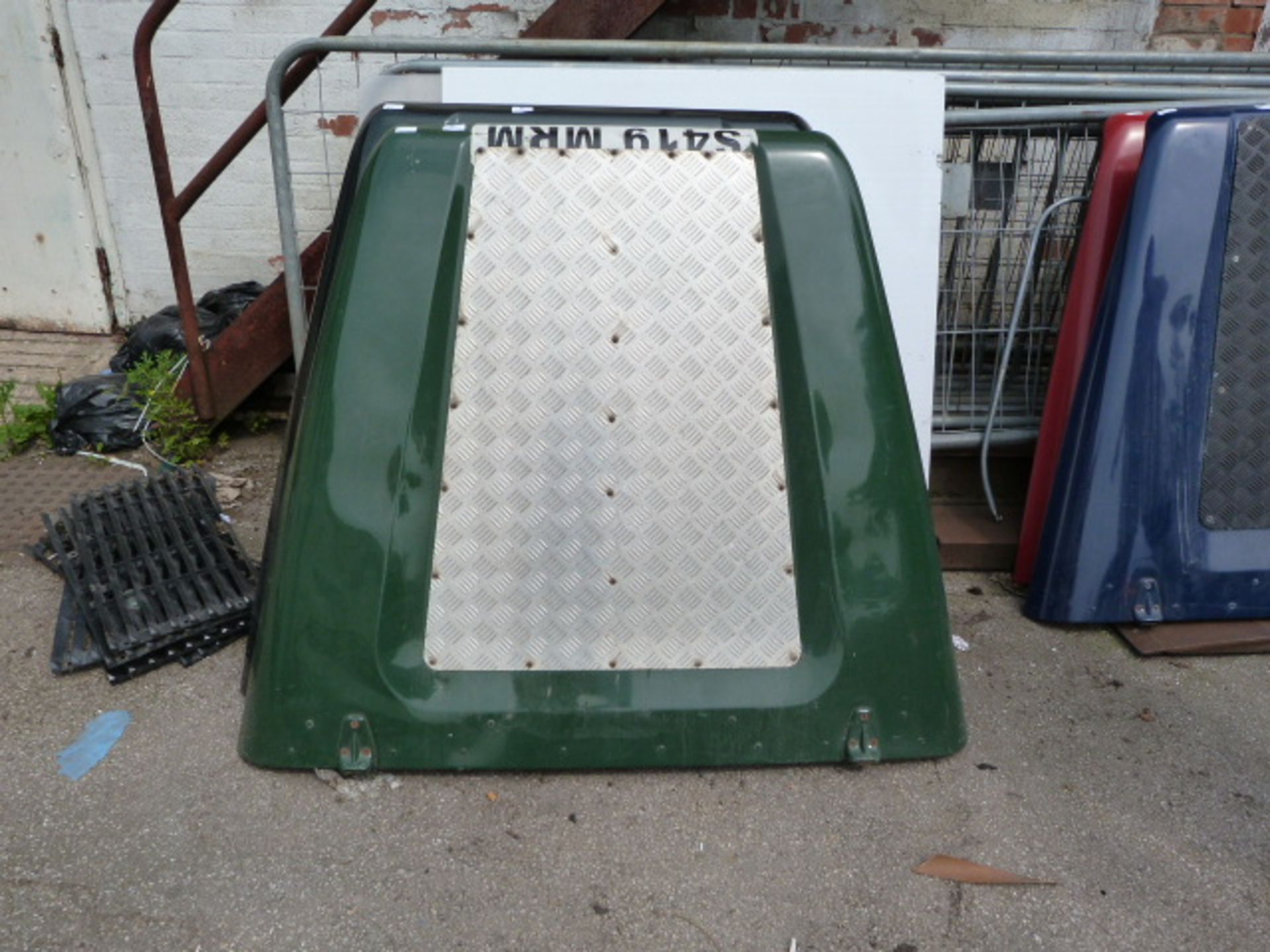 Land Rover Defender Bonnet (Green with Checker Plate Top)