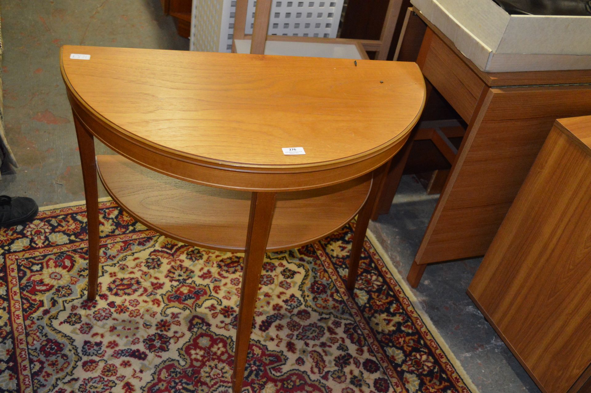 Teak Half Round Hall Table