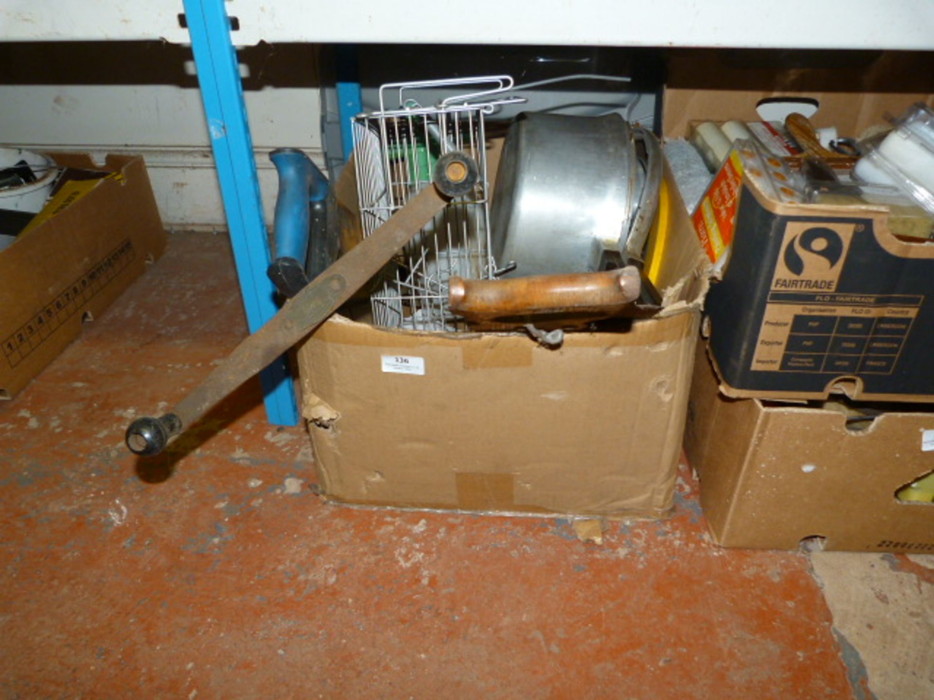 Box Containing Rattrap, Pressure Cookers, Saw, etc.