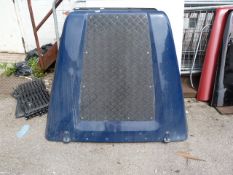 Land Rover Defender Bonnet (Blue & Checker Plate Top)