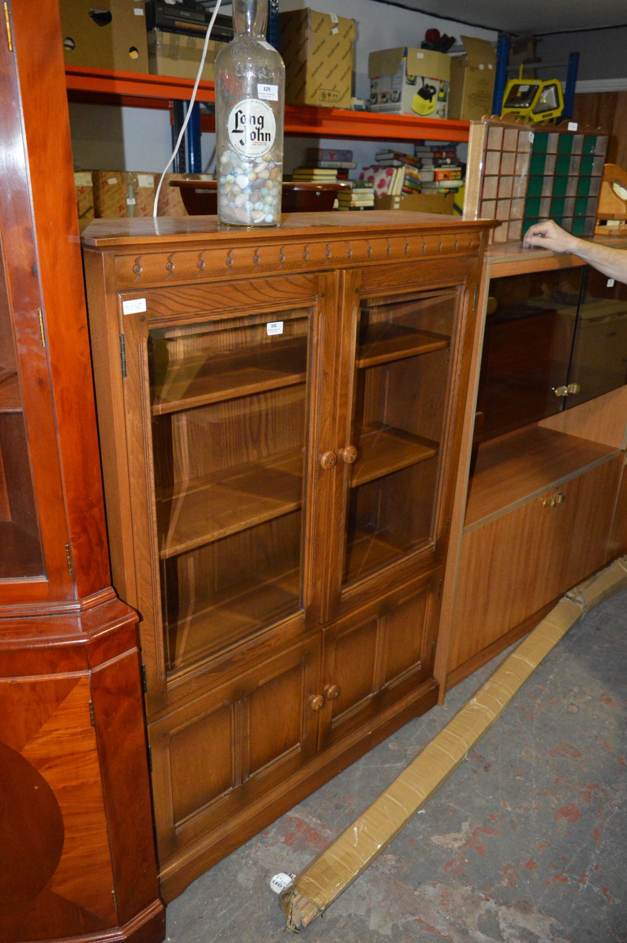 Ercol Golden Dawn Glazed Bookcase