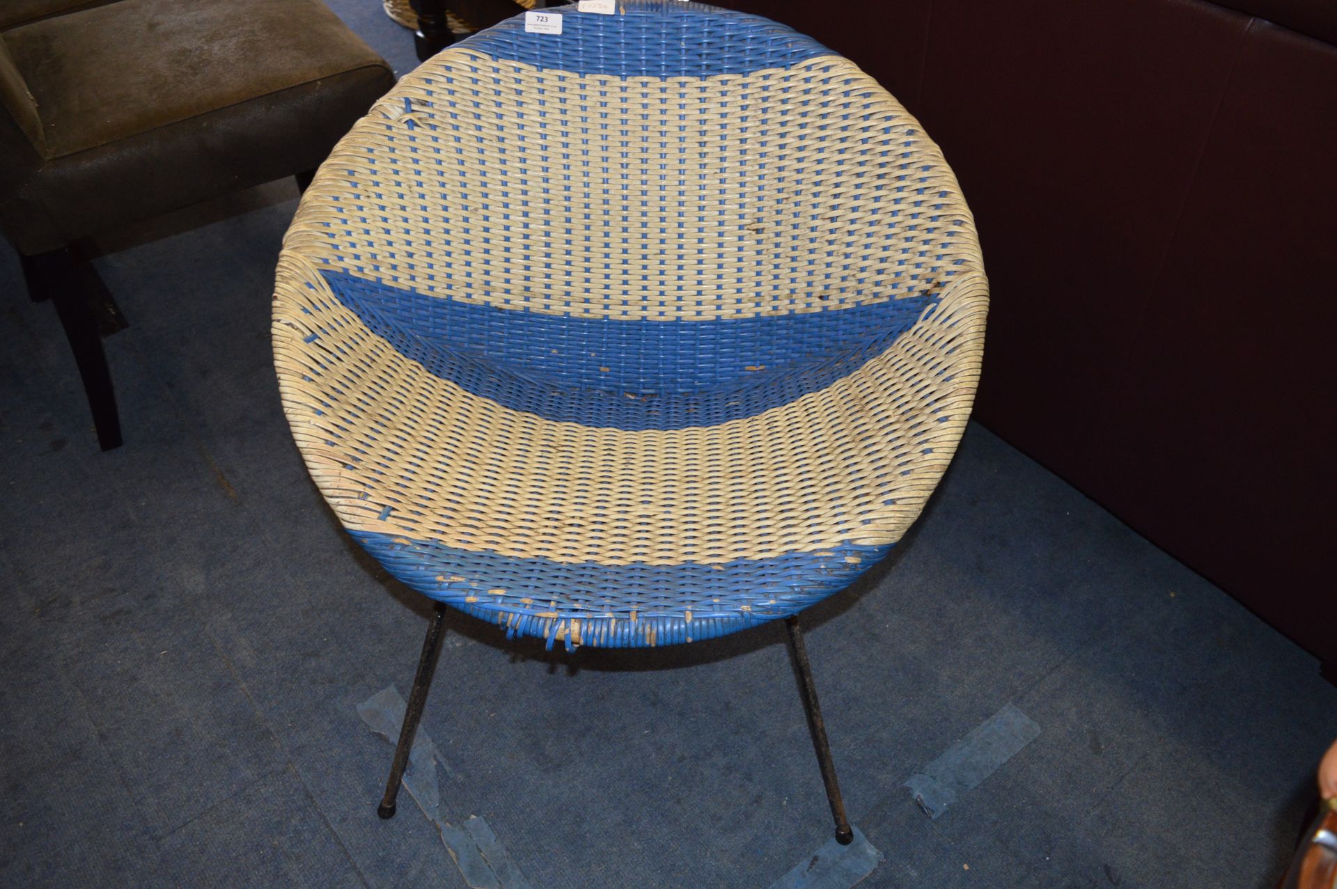 1960's Plastic Weave Tub Chair