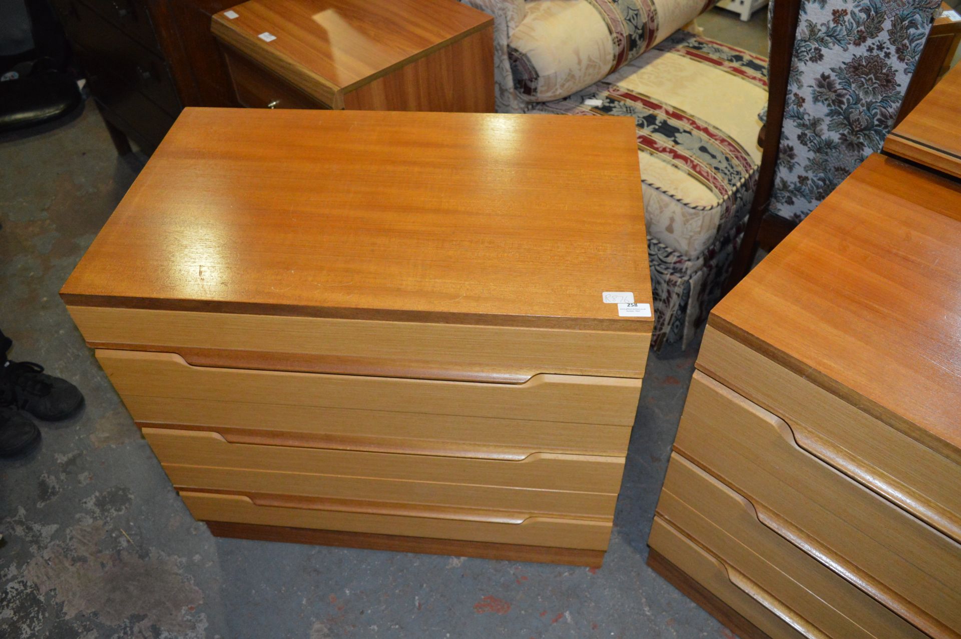 Teak Three Drawer Chest (Matching Lot 257)