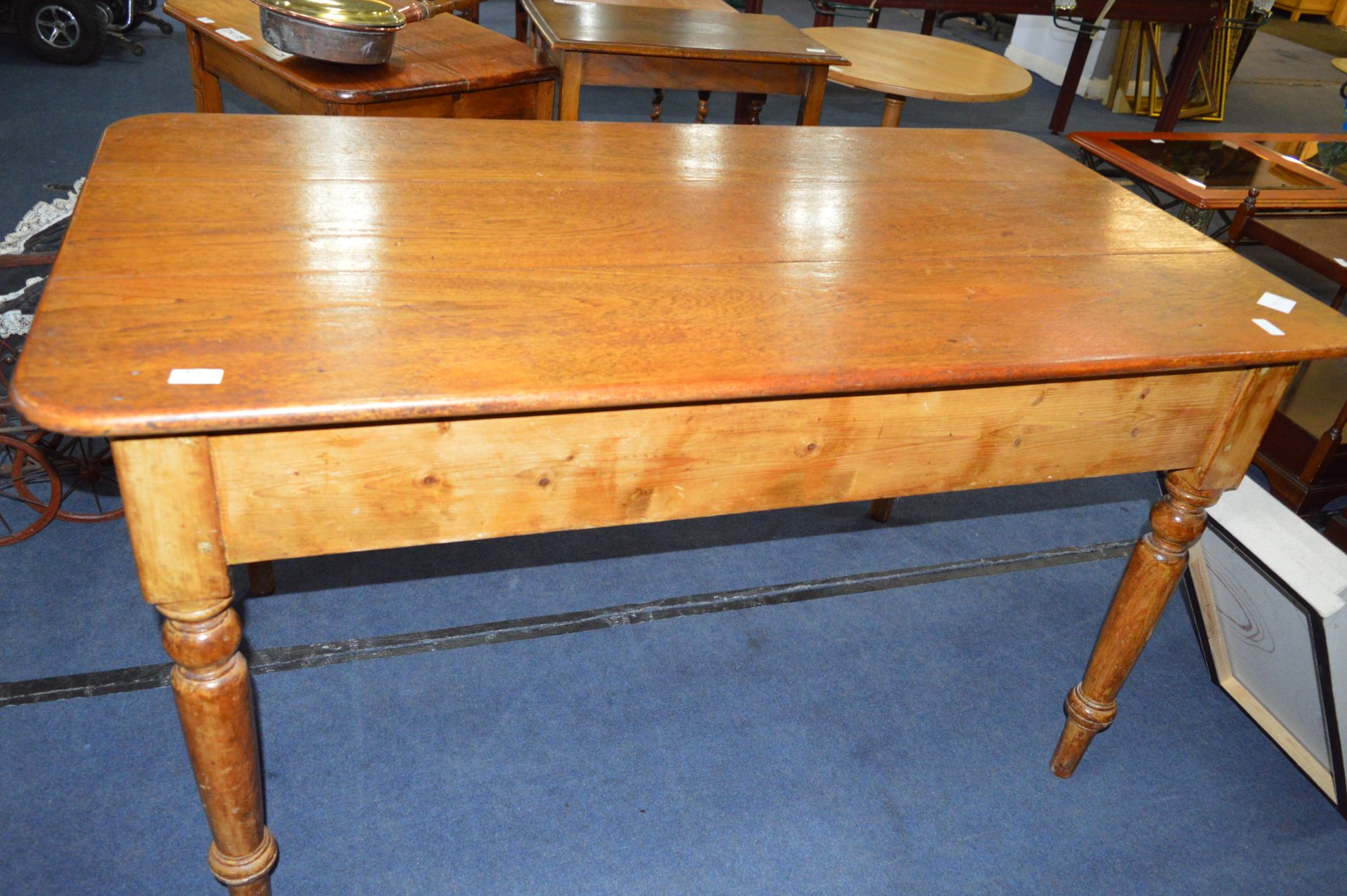 Oak Topped Pine Based Victorian Dining Table