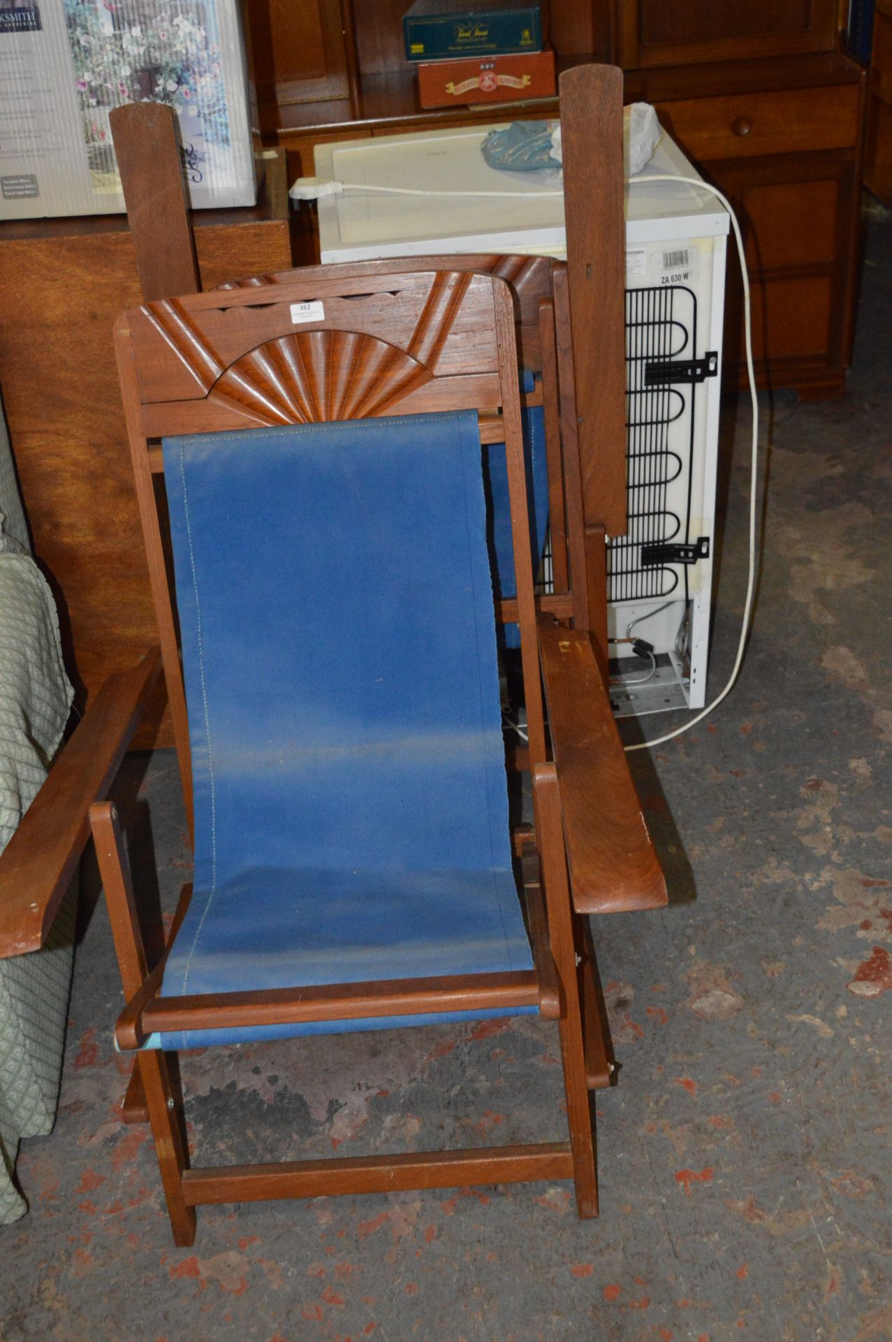 Pair of Teak Framed Folding Garden Patio Chairs
