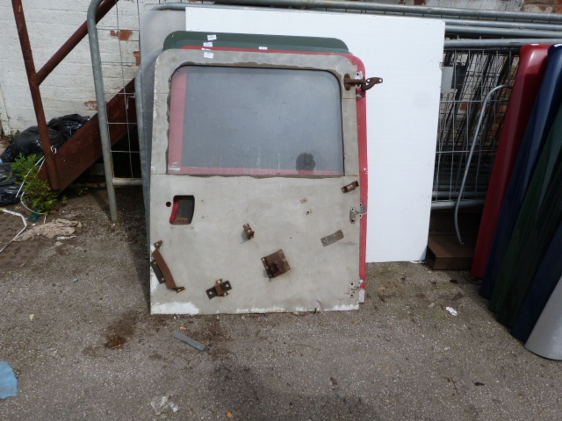 Land Rover Rear Door with Shovel and Accessory Brackets