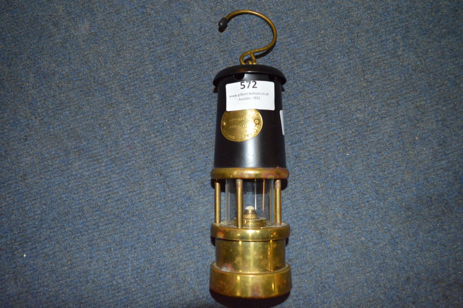Ornamental Brass Miners Lamp