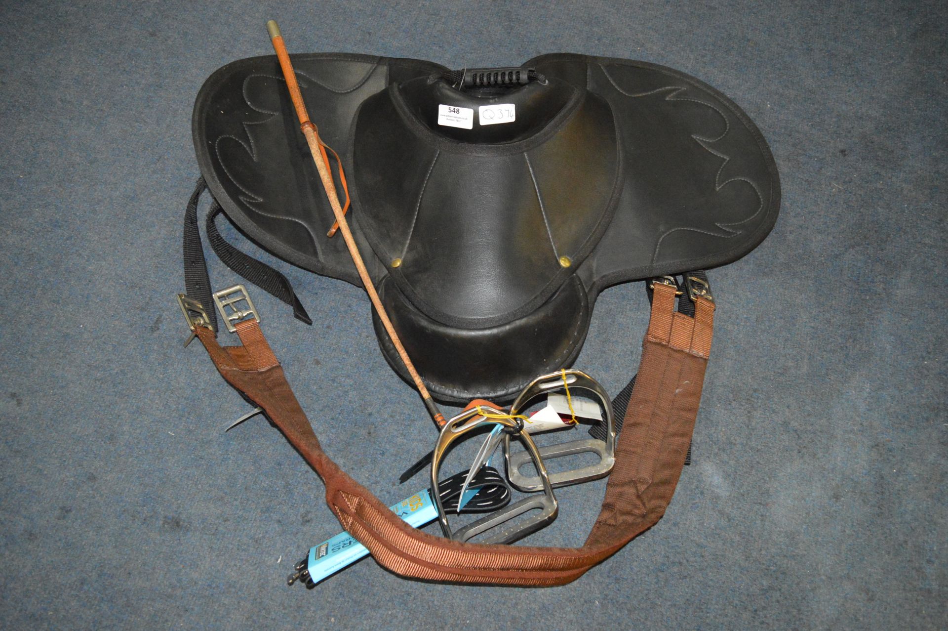 Pony Saddle with Stirrups and Crop