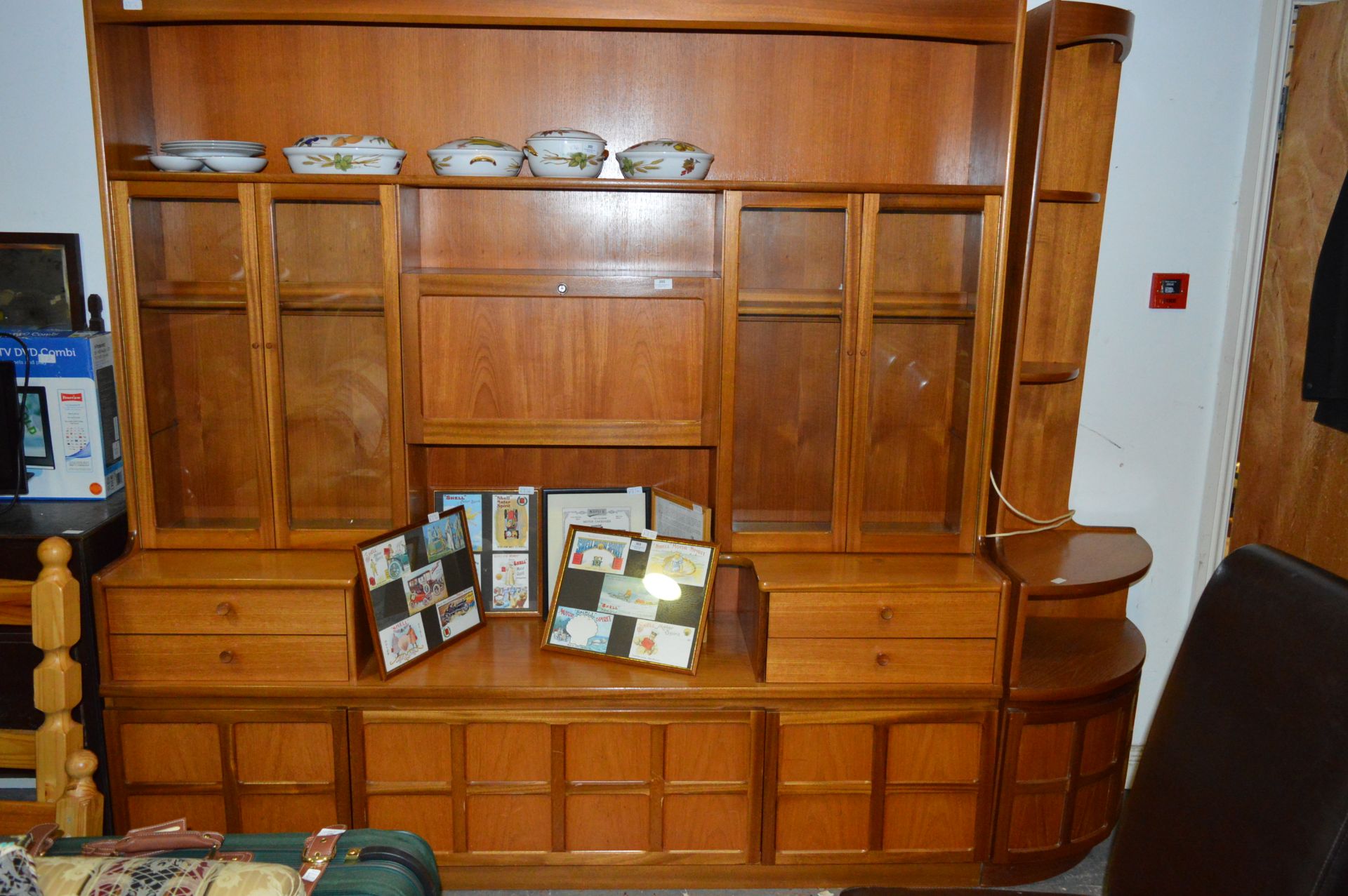 Teak Wall Unit and Corner Shelf Unit