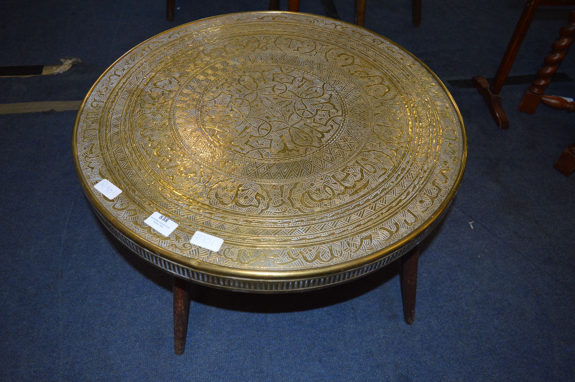 Circular Indian Topped Occasional Table