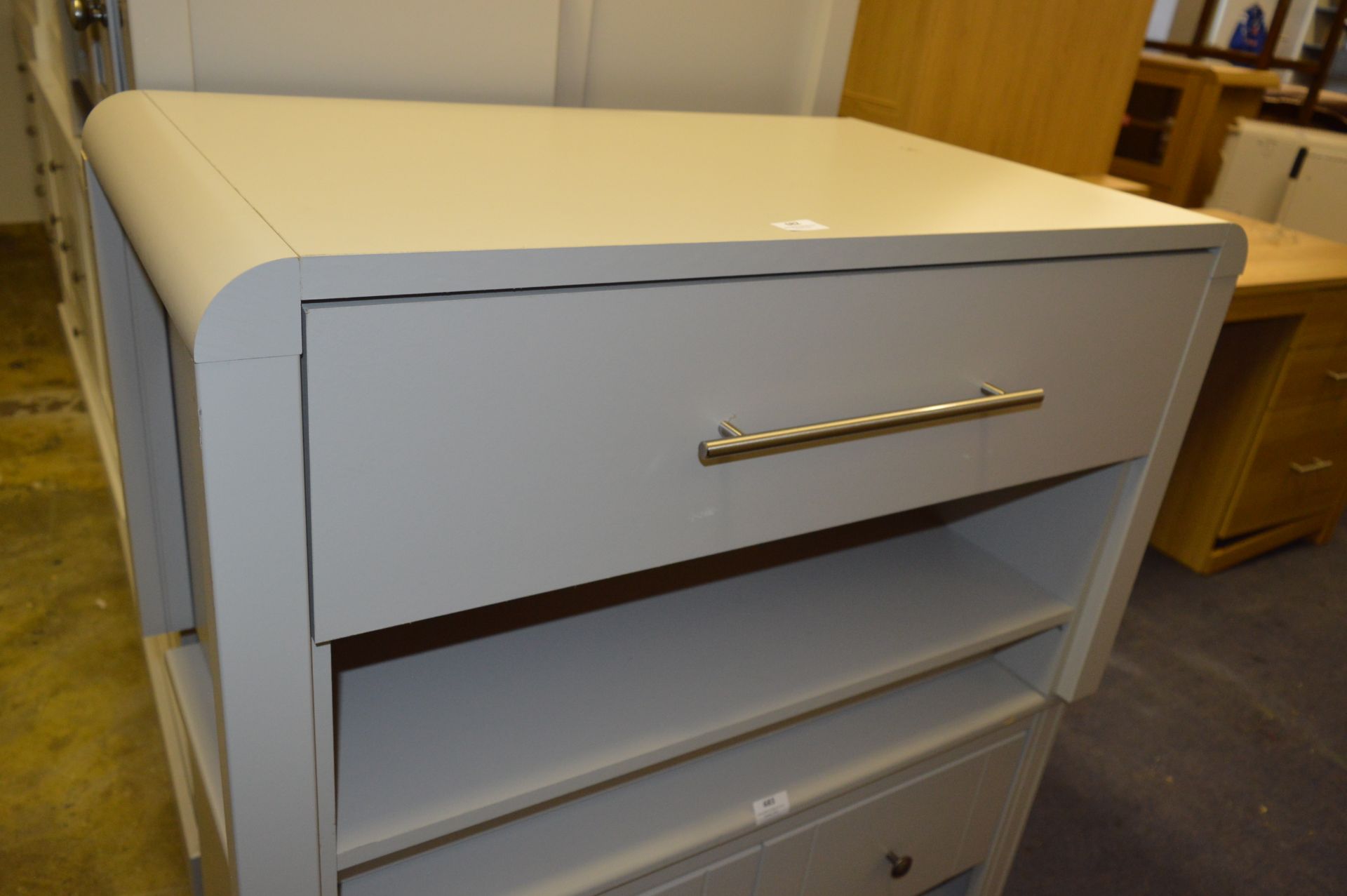 *Light Grey Coffee Table with Single Drawer