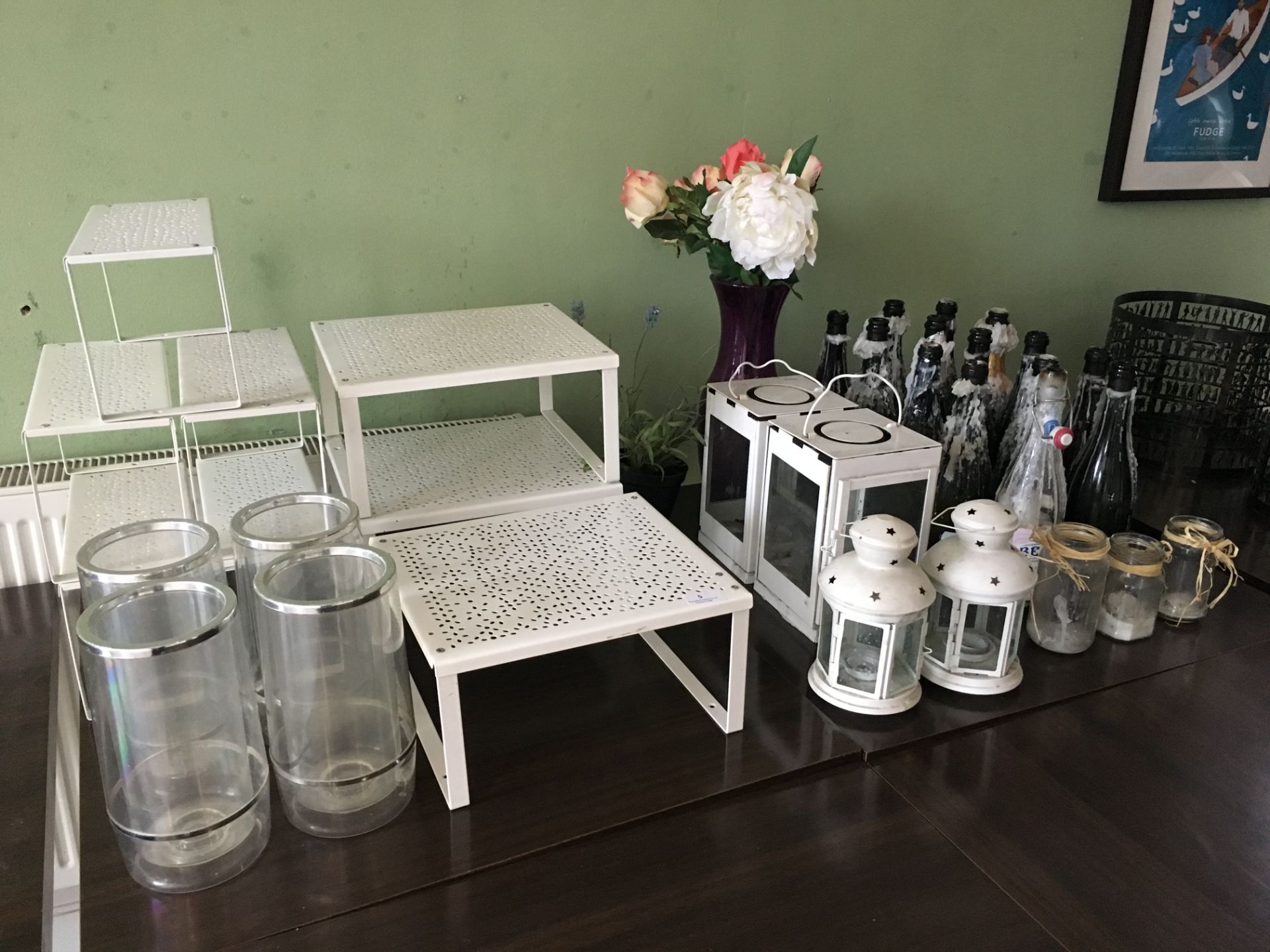 Assorted Cafe Accessories including Ice Buckets, Candle Holders etc