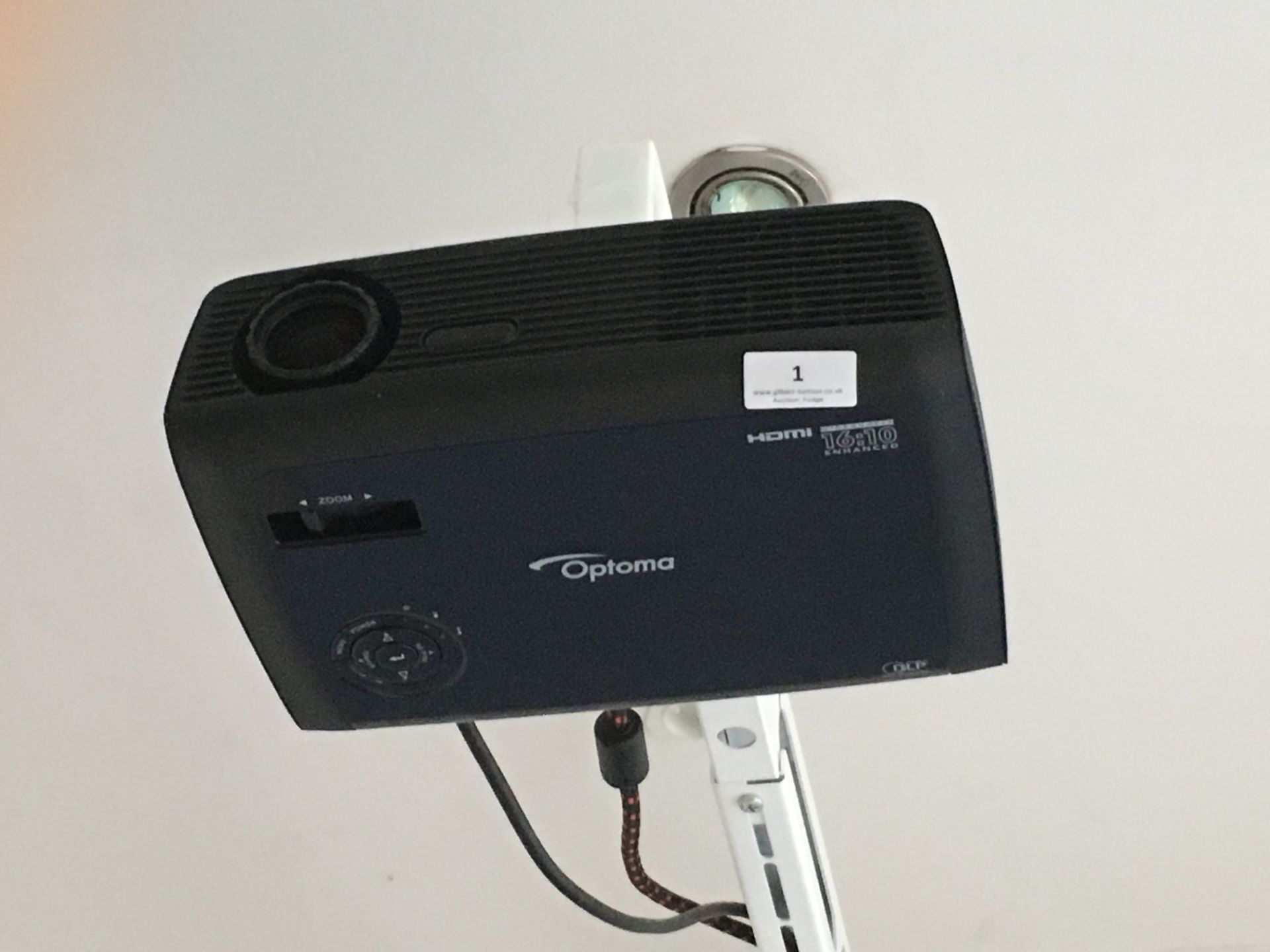 Optoma Projector with Bracket, Screen and Two Speakers