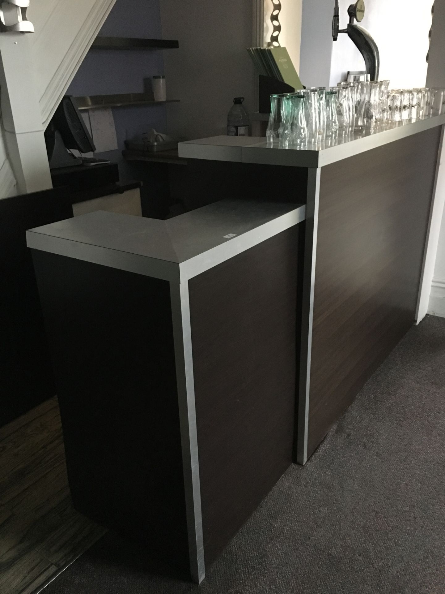 Bar as Fitted to 1st Floor - Including Stainless Steel Sink Beer Pump, Coolers etc