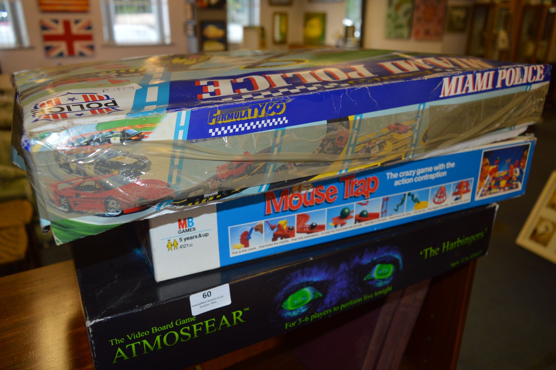 Board Games; Mouse Trap, Atmosfear and Formula Tyco Racing Game