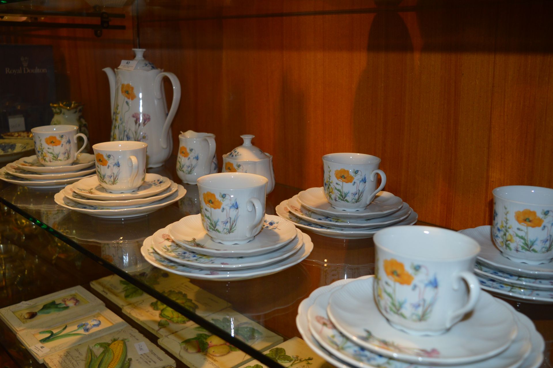 Floral Decorated West German Tea Set