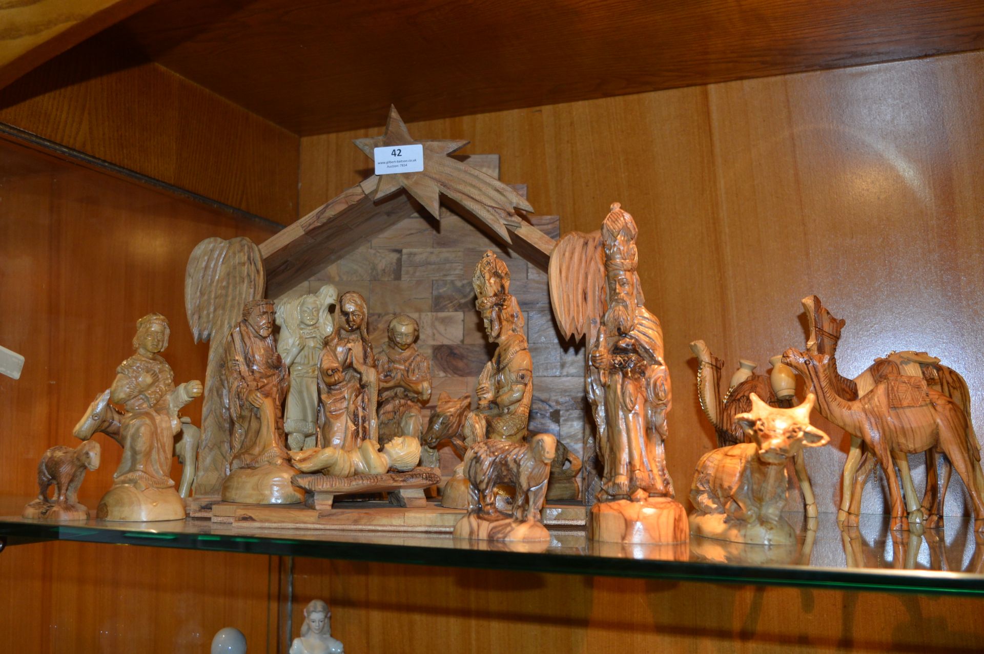 Carved Wood Nativity Set