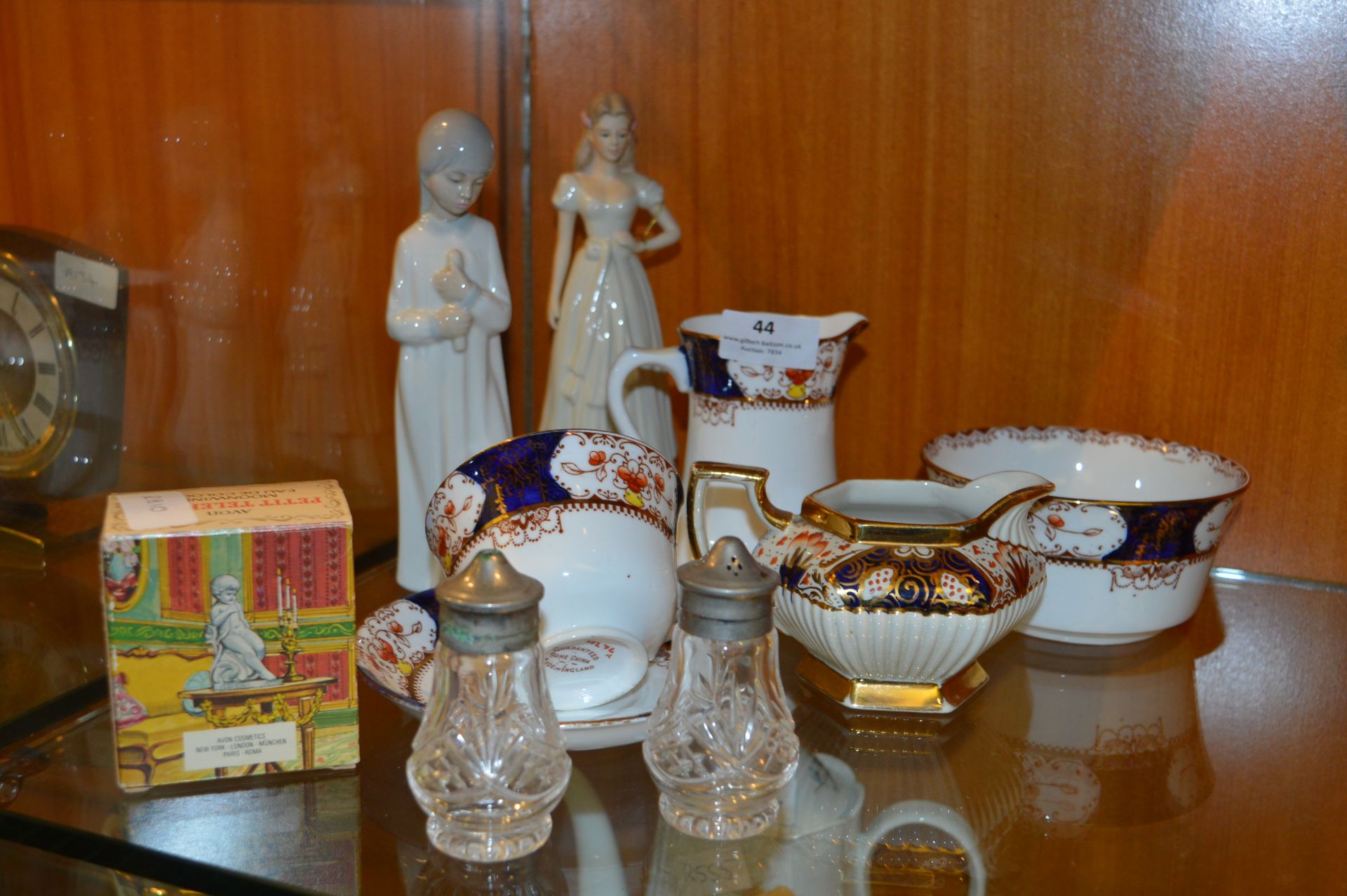 Lladro Figurine, Avon Bottle, Part Tea Set, etc.