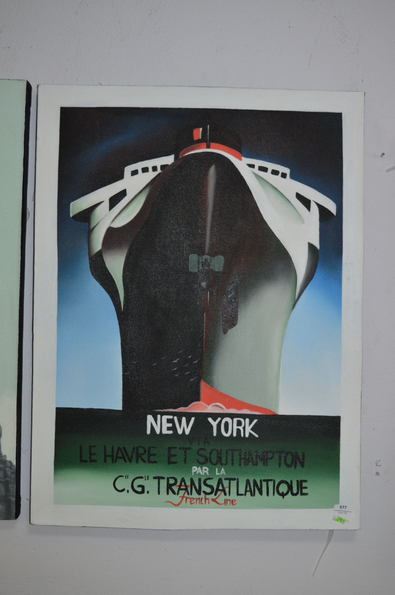 Painting on Canvas "New York Via Southampton"