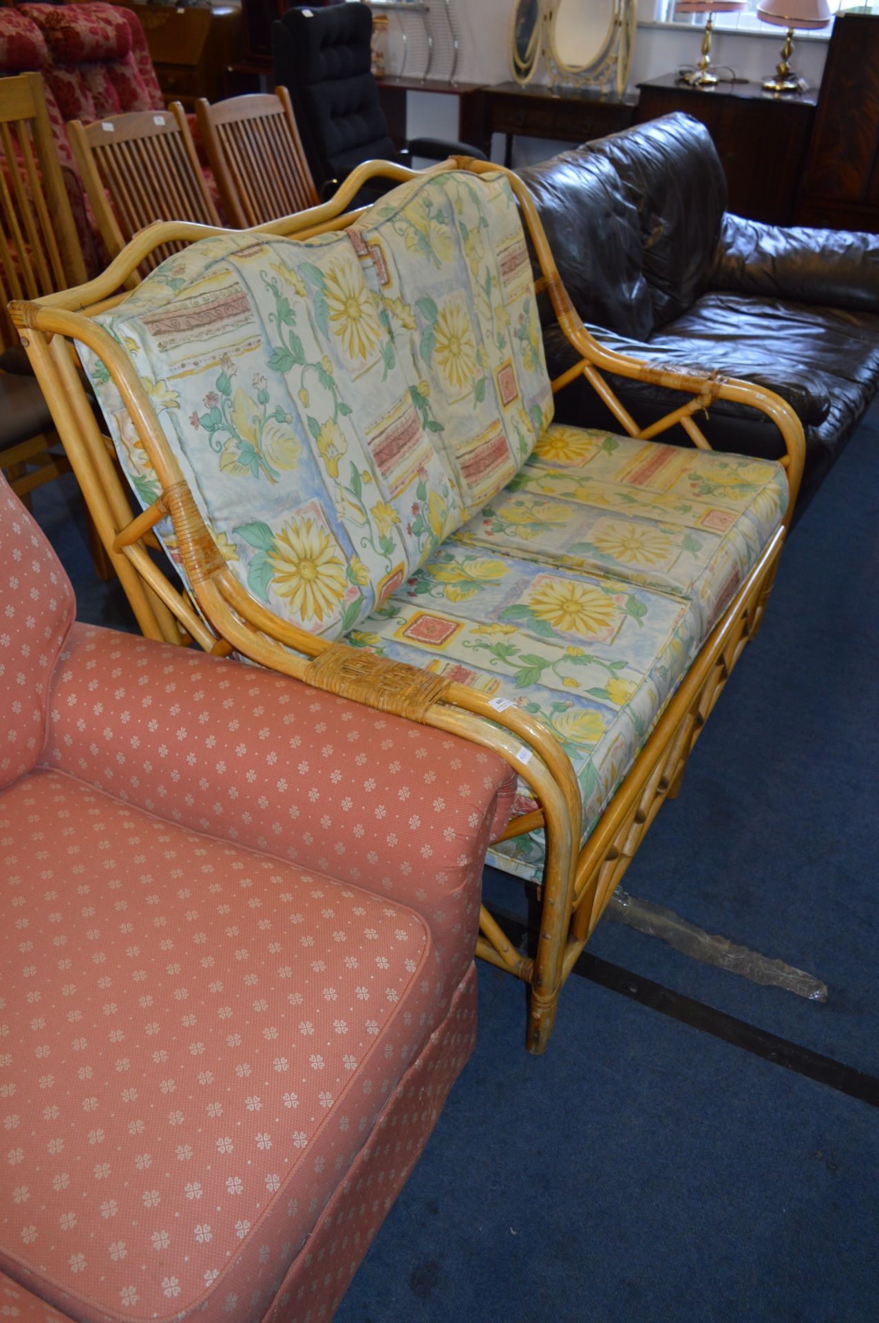 Two Seat Cane Conservatory Sofa