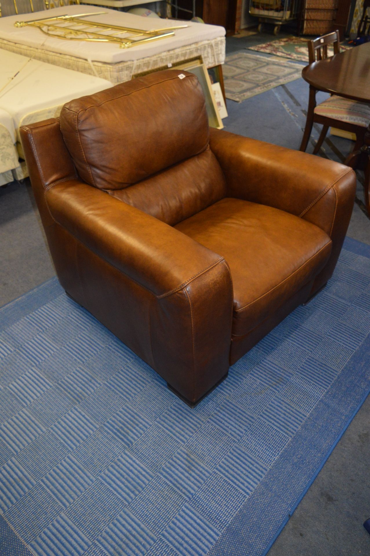 Sisi Italian Brown Leather Electric Reclining Armchair