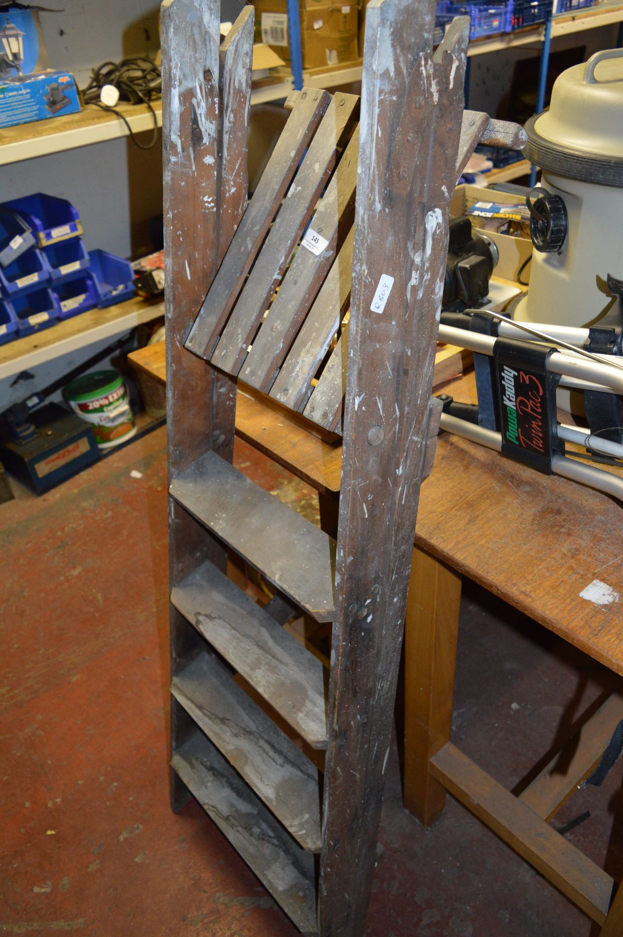 Four Tread Wood Platform Steps