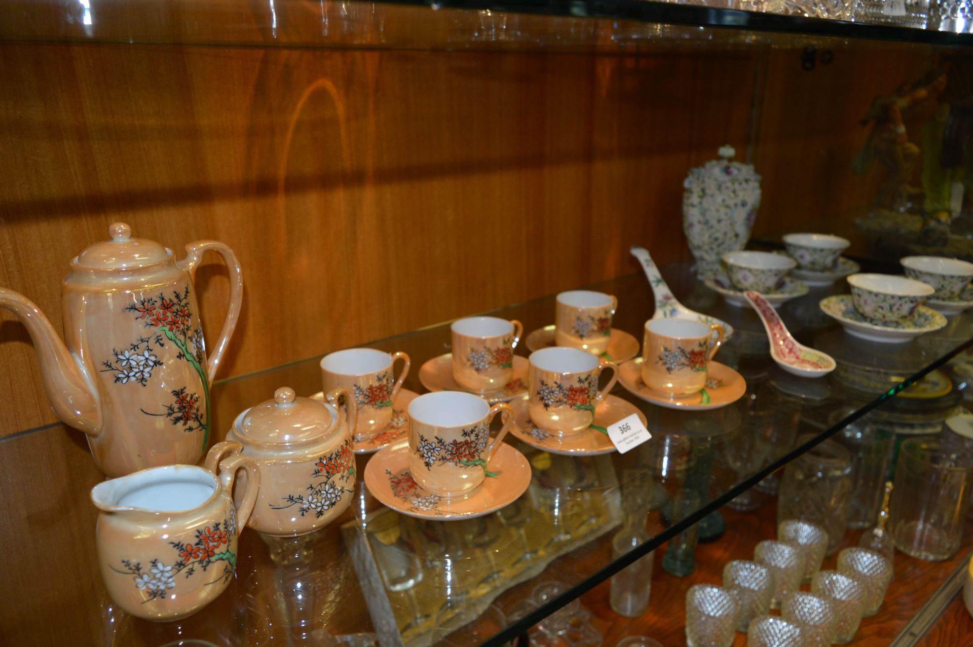 Two Japanese Floral Decorated Tea Sets