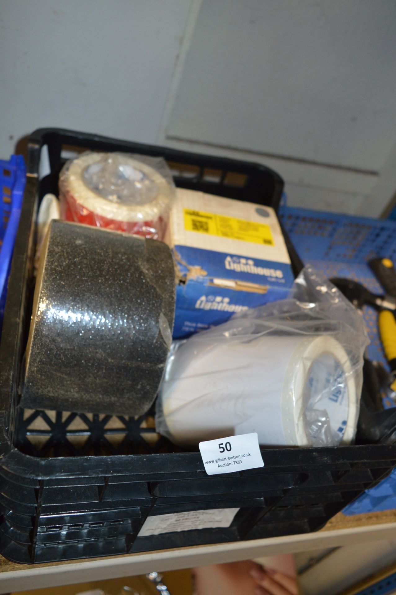 Box of Assorted Self Adhesive Tape, Non-Slip Tape, etc.