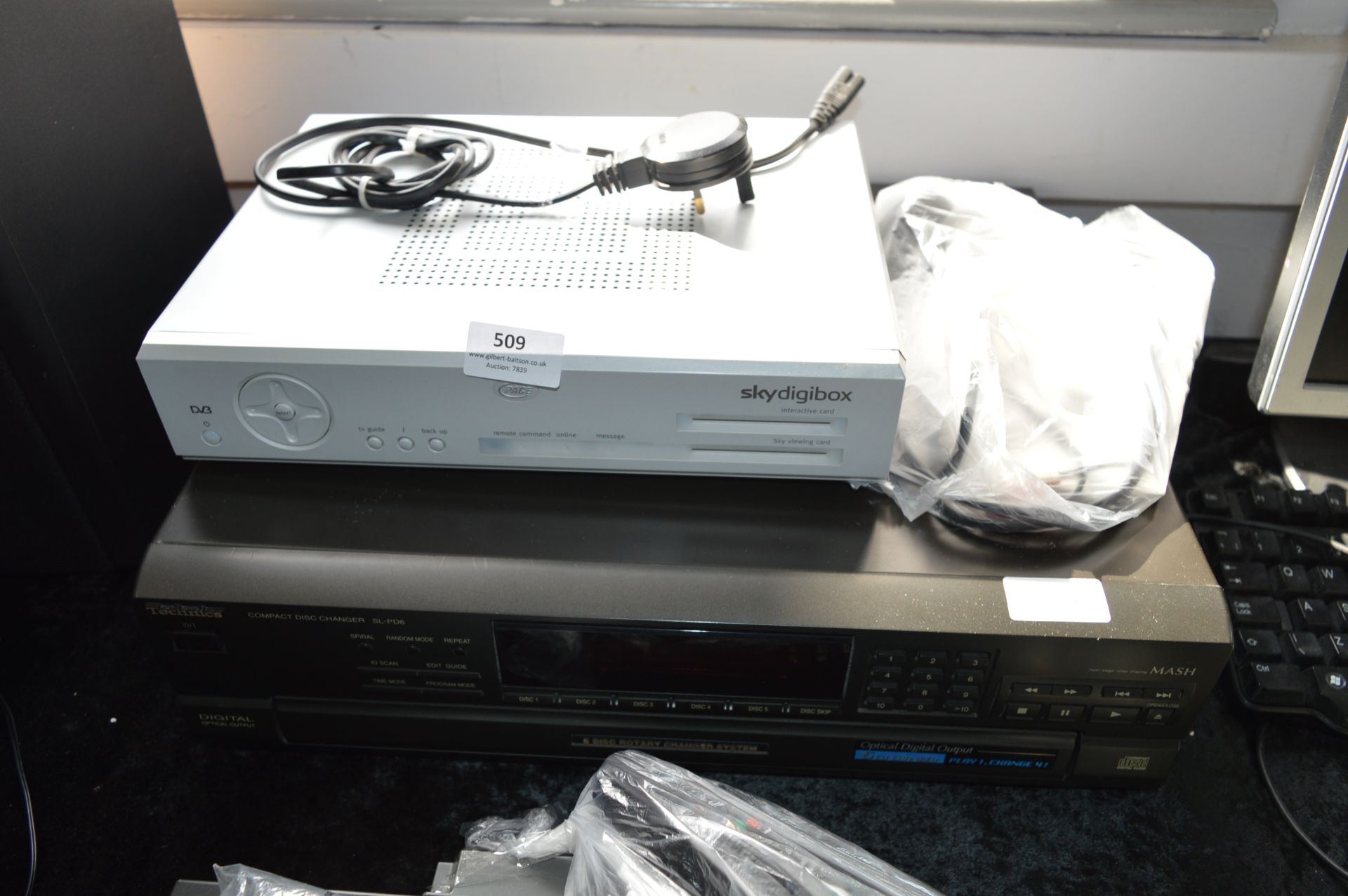 Sky Digibox and a Technics CD Changer Model:SLPD6