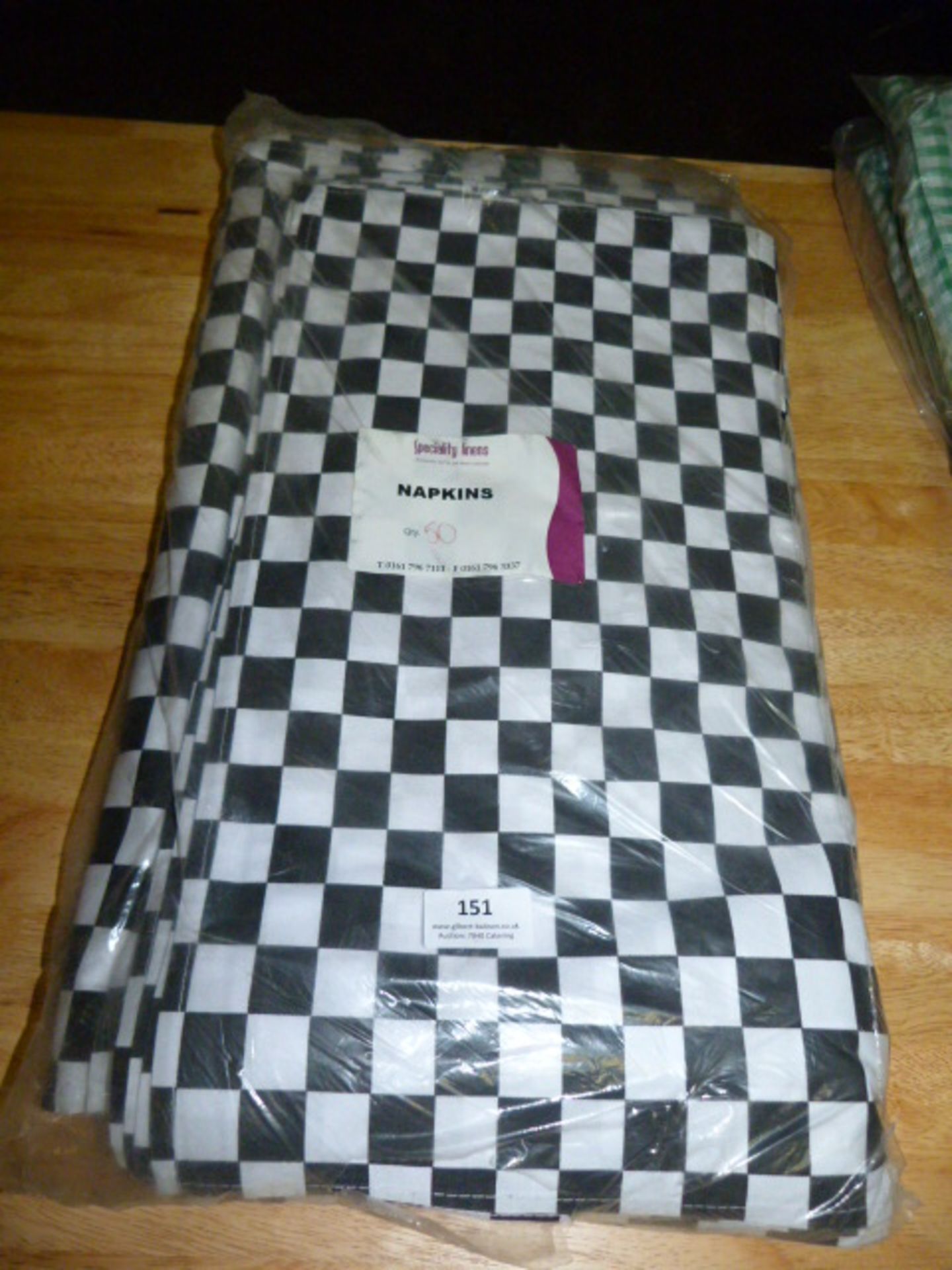*Fifty Black & White Checkered Napkins