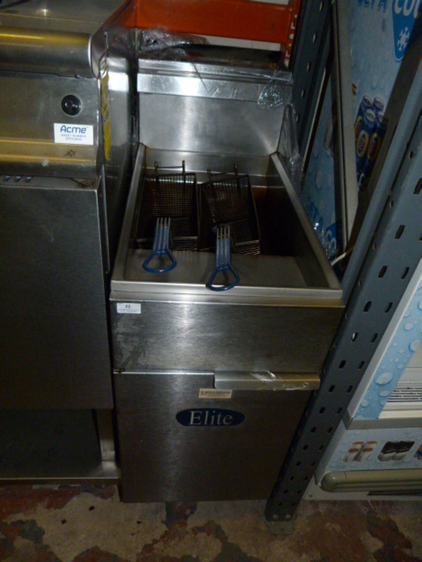 Elite Gas Fired Floor Standing Two Basket Fryer