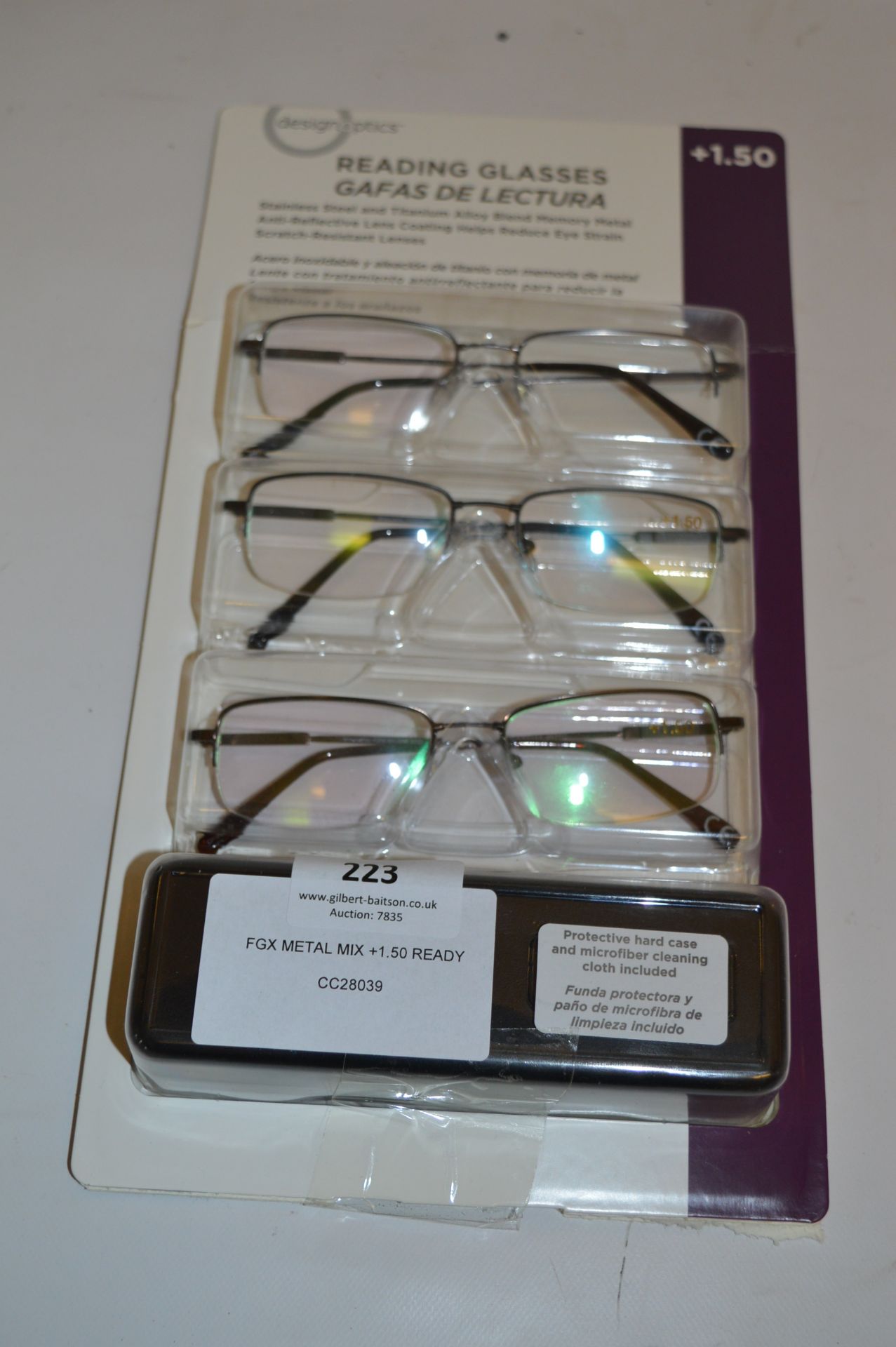 *FGX METAL MIX +1.50 READY READER GLASSES