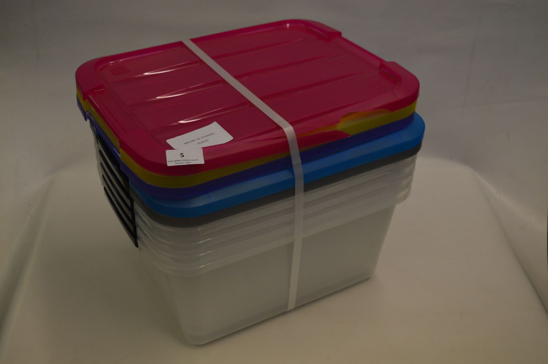 *IRIS 5PK 15L STORAGE BOXES