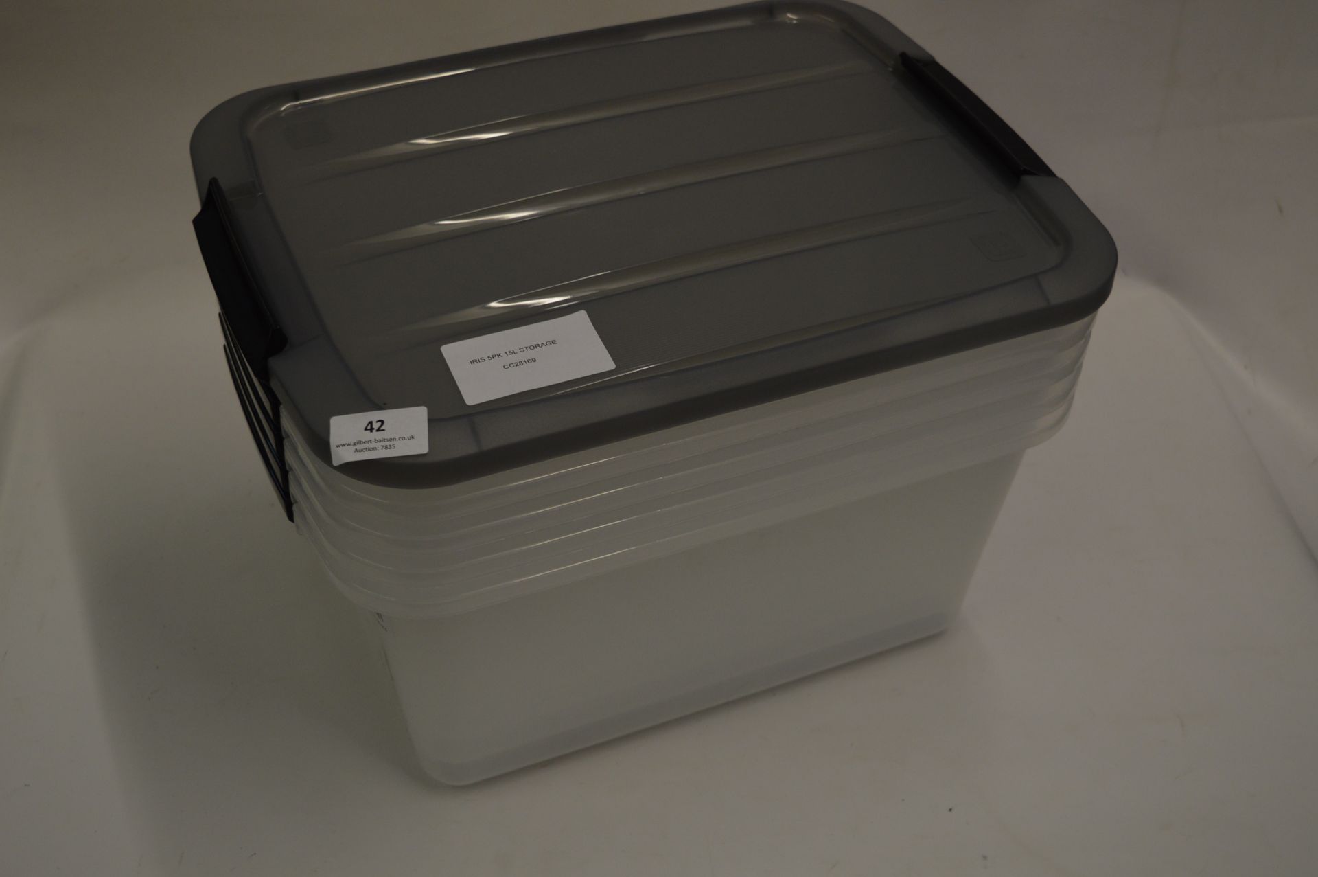 *IRIS 5PK 15L STORAGE BOXES