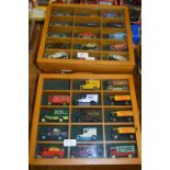 Five Collectors Cabinets and Contents of Lledo and Other Diecast Vehicles