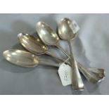 Set Four Hallmarked Silver Table Spoons "Dublin 1751/52" Approx. 333g