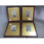 Set of Four Framed Oil Painting; Sailing Ships and a Steam Ship