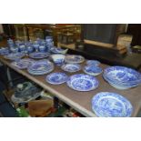 Spode Italian Blue and White Tableware 53 Pieces