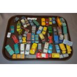 Tray Lot; Approximately 50 Lesney and Matchbox Play Worn Diecast Vehicles