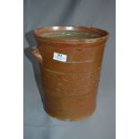 Brown Glazed Stoneware Pot