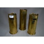 WWI Trench Art Engraved Shell Casings