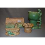 Sylvac Pottery Collection; Jug, Flower Vase and Two Posy Vases