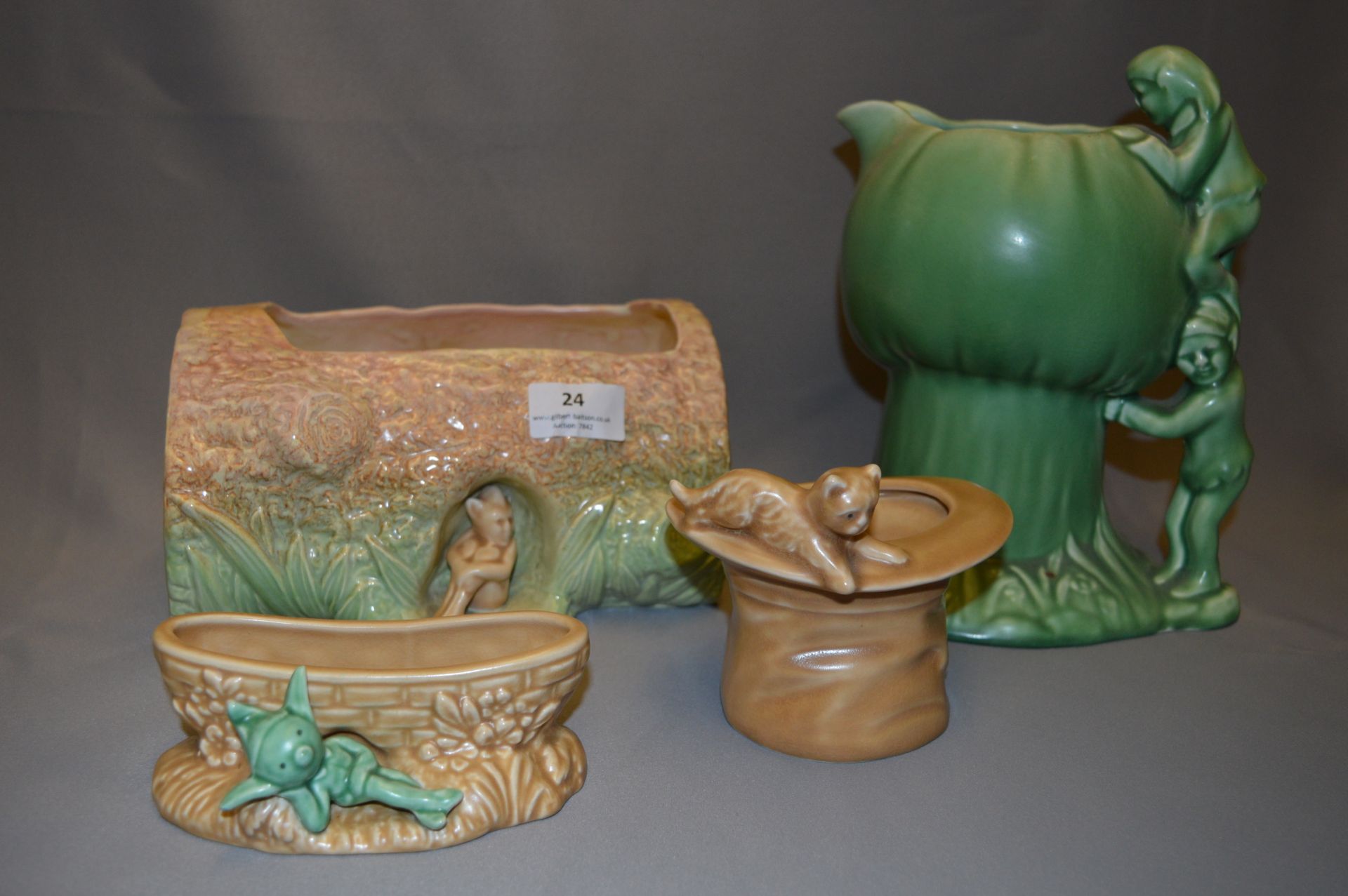 Sylvac Pottery Collection; Jug, Flower Vase and Two Posy Vases