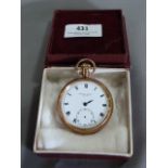 9cT Gold Pocket Watch with Enamel Face