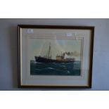 Framed Adrian Thompson Watercolour "Hull Trawler Arctic Warrior H176"