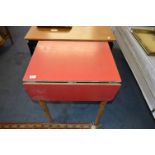 Red Formica Topped Kitchen Drop Leaf Table