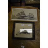 Two Framed Prints "HM Queen Mary" and Another